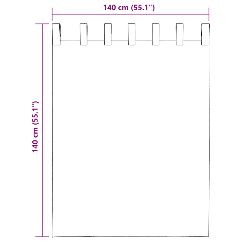 Voile Vorhänge mit Stangentaschen 2 Stk. Weinrot