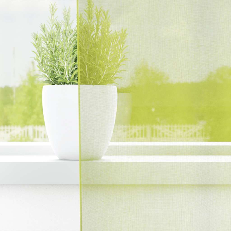 Voile Vorhänge mit Lasche 2 Stk. Apfelgrün