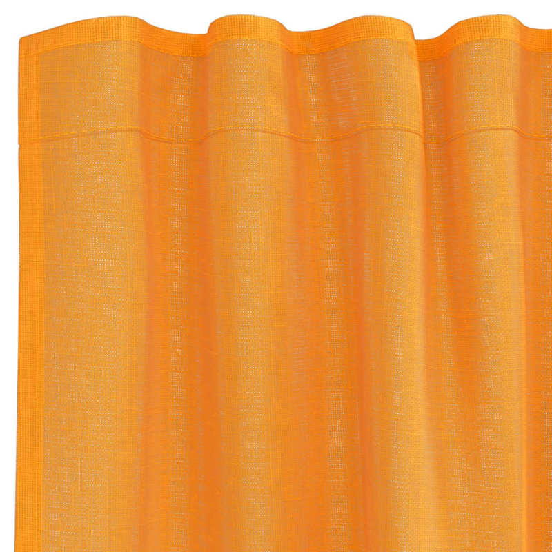 Voile Vorhänge mit Schlaufen 2 Stk. Orange 140x260 cm