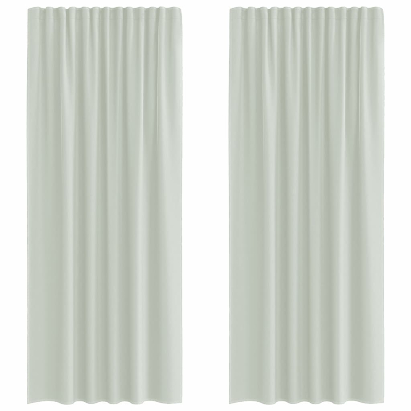 Voile Vorhänge mit Schlaufen 2 Stk. Hellgrau 140x245 cm