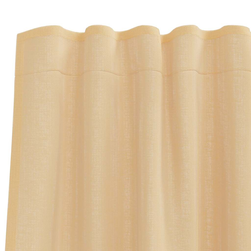 Voile Vorhänge mit Schlaufen 2 Stk. Sandfarbe 140x225 cm