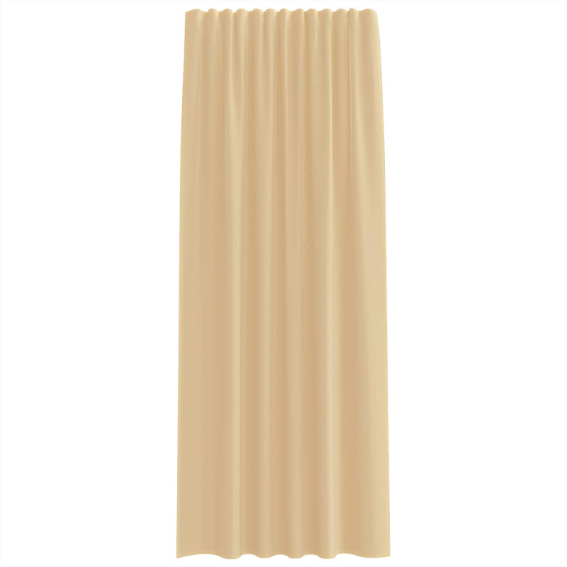Voile Vorhänge mit Schlaufen 2 Stk. Sandfarbe 140x245 cm