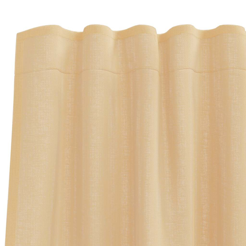 Voile Vorhänge mit Schlaufen 2 Stk. Sandfarbe 140x245 cm
