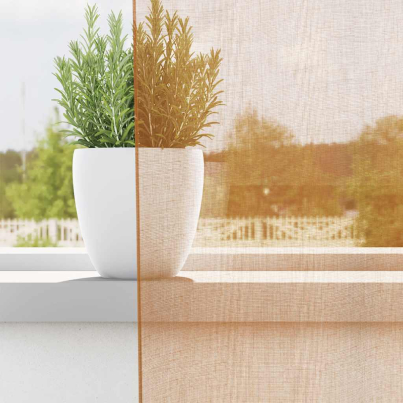 Voile Vorhänge mit Schlaufen 2 Stk. Terrakottarot 140x245 cm