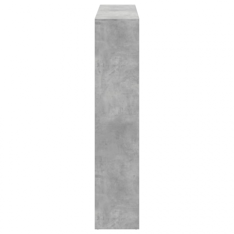 Bücherregal Betongrau 137,5x29x137,5 cm Holzwerkstoff