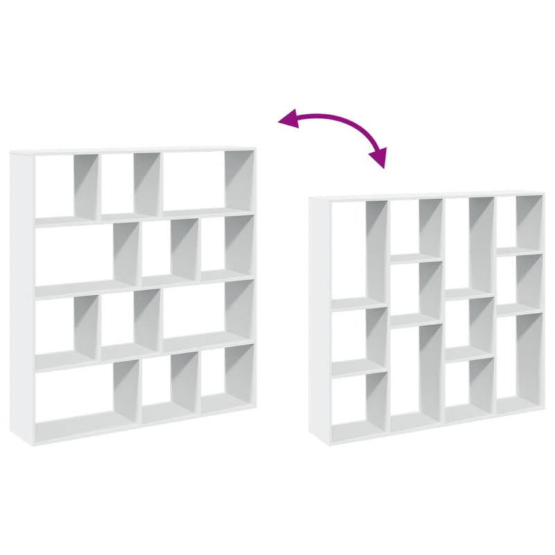 Bücherregal Weiß 132x29x141,5 cm Holzwerkstoff