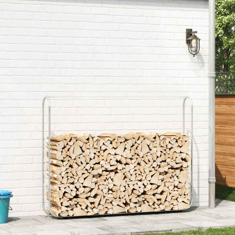 Kaminholzregal 200x25x150 cm Stahl verzinkt