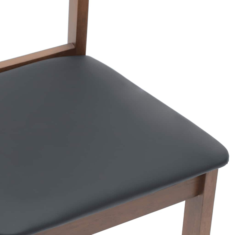 Esszimmerstühle mit Kissen 2 Stk. Braun Massivholz Gummibaum