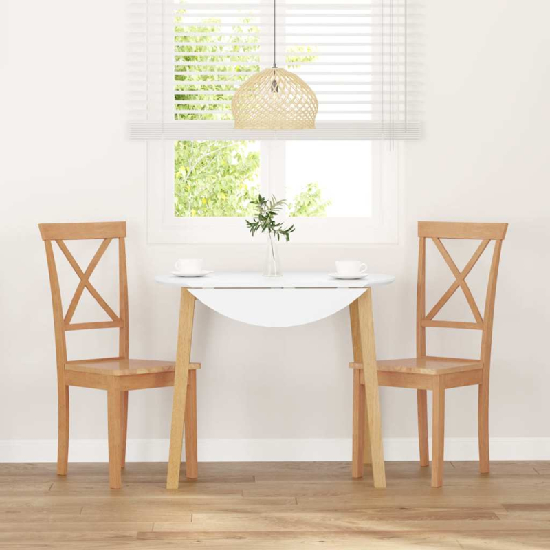 Esszimmerstühle 2 Stk. Massivholz Gummibaum