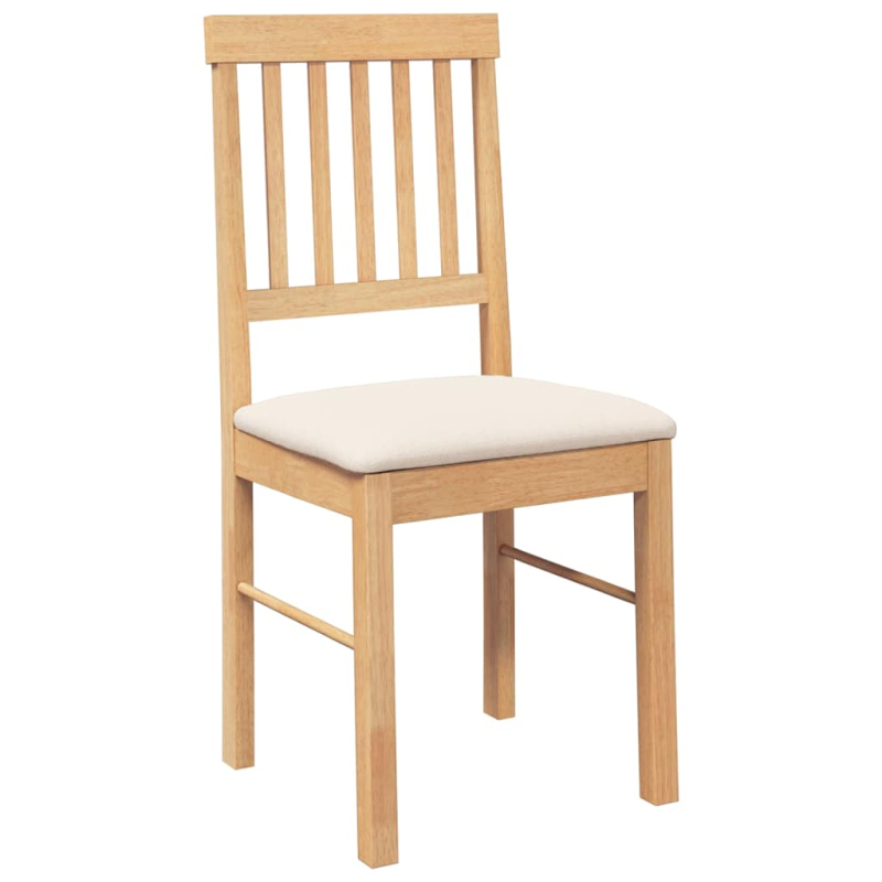 Esszimmerstühle mit Kissen 2 Stk. Massivholz Gummibaum