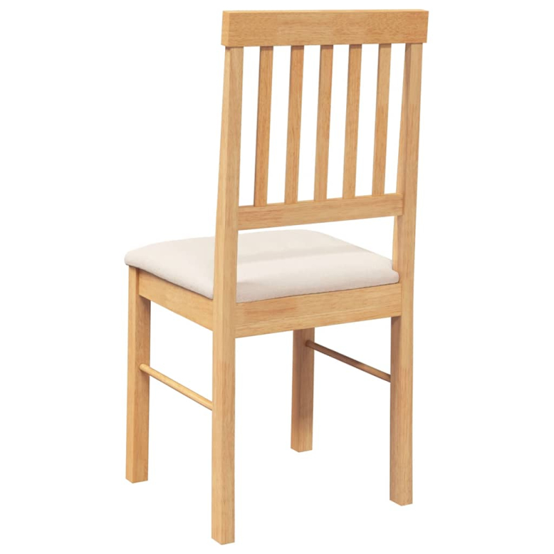 Esszimmerstühle mit Kissen 2 Stk. Massivholz Gummibaum