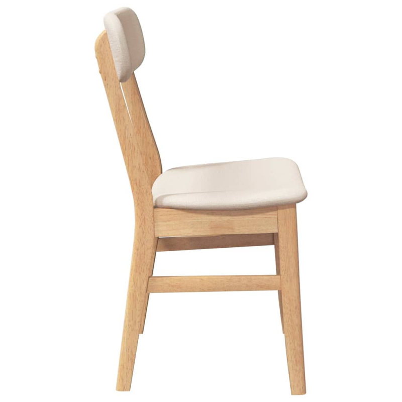 Esszimmerstühle mit Kissen 2 Stk. Massivholz Gummibaum