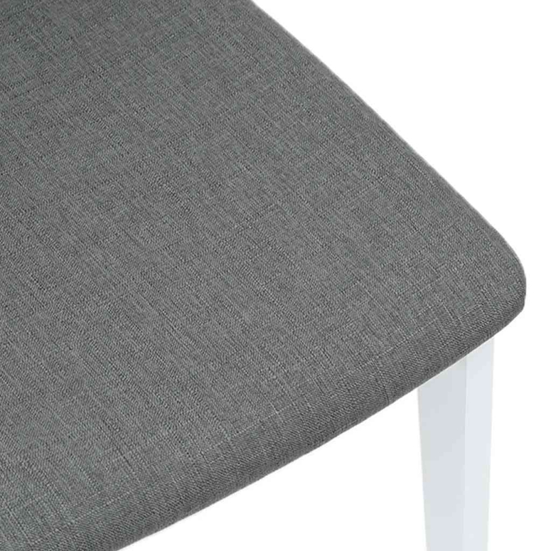 Esszimmerstühle mit Kissen 2 Stk. Weiß Massivholz Gummibaum