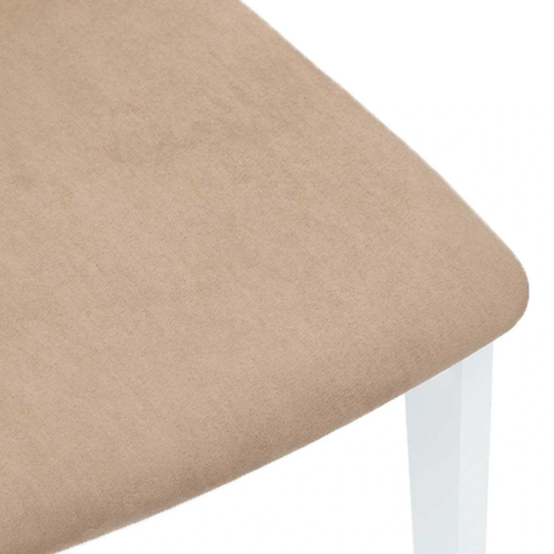 Esszimmerstühle mit Kissen 2 Stk. Weiß Massivholz Gummibaum