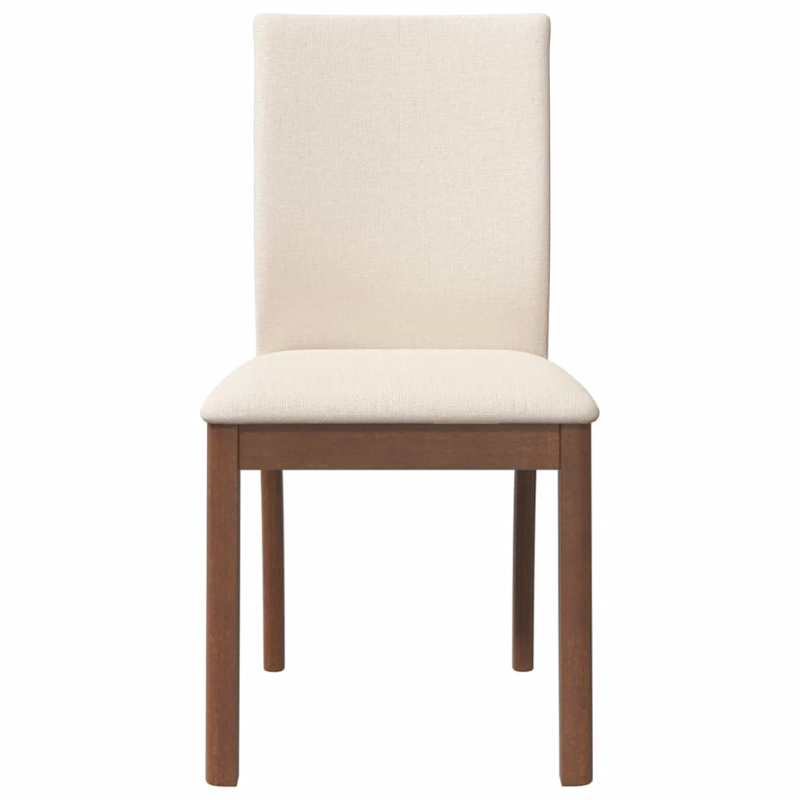 Esszimmerstühle mit Kissen 2 Stk. Braun Massivholz Gummibaum