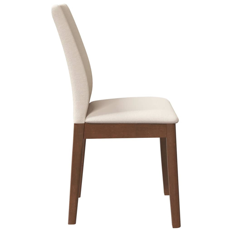 Esszimmerstühle mit Kissen 2 Stk. Braun Massivholz Gummibaum