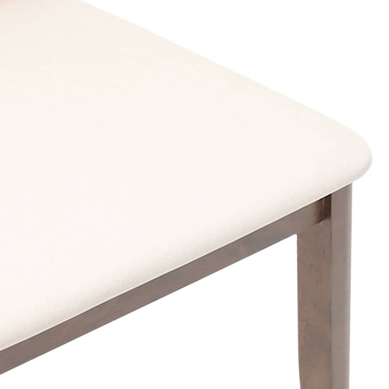 Esszimmerstühle mit Kissen 2 Stk. Braun Massivholz Gummibaum