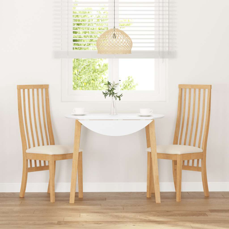 Esszimmerstühle mit Kissen 2 Stk. Massivholz Gummibaum