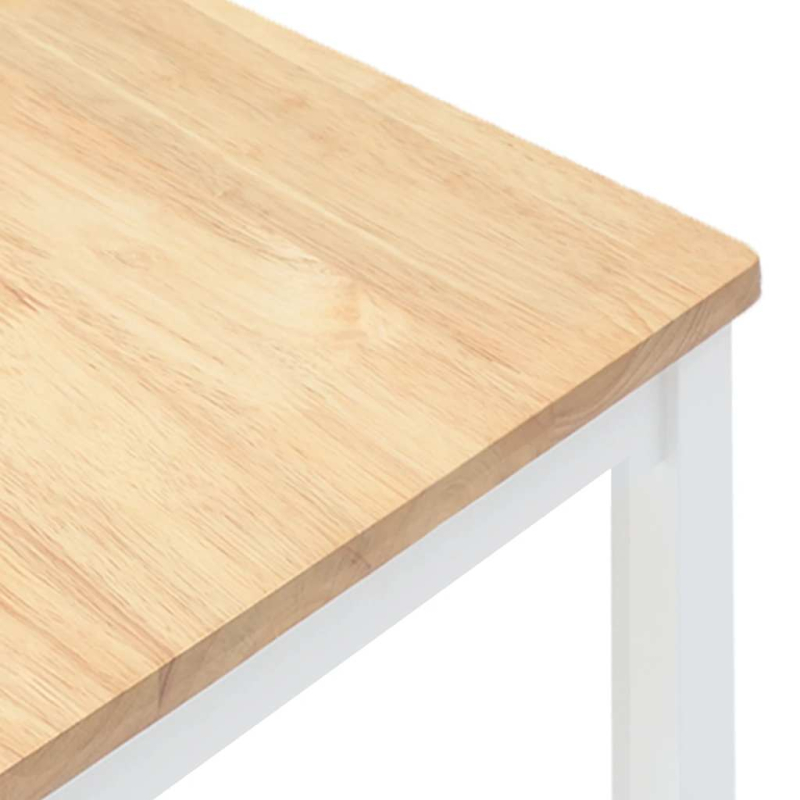 Esszimmerstühle 2 Stk. Weiß Massivholz Gummibaum