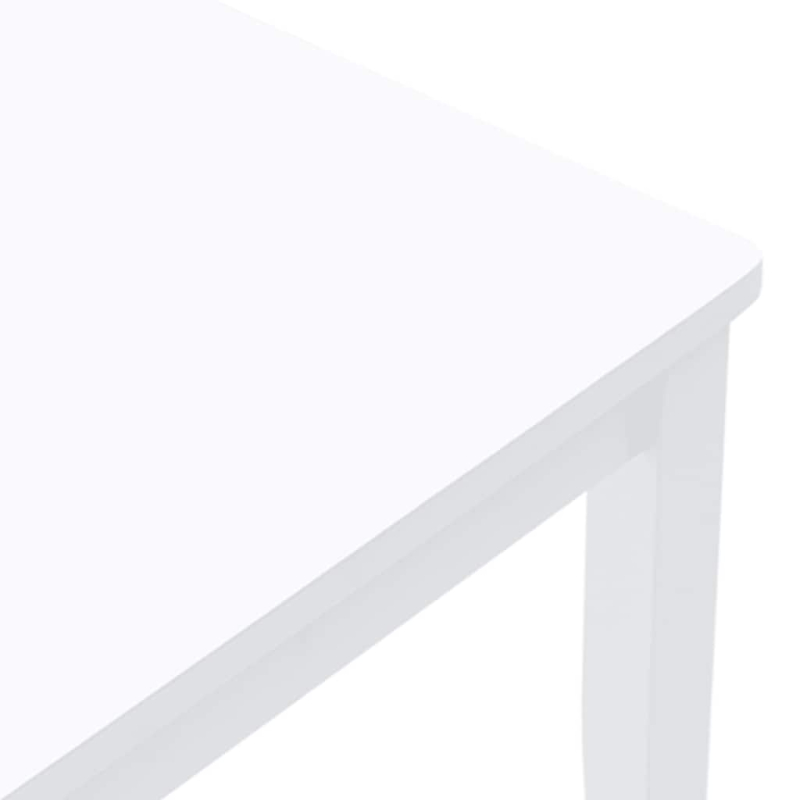 Esszimmerstühle 2 Stk. Weiß Massivholz Gummibaum