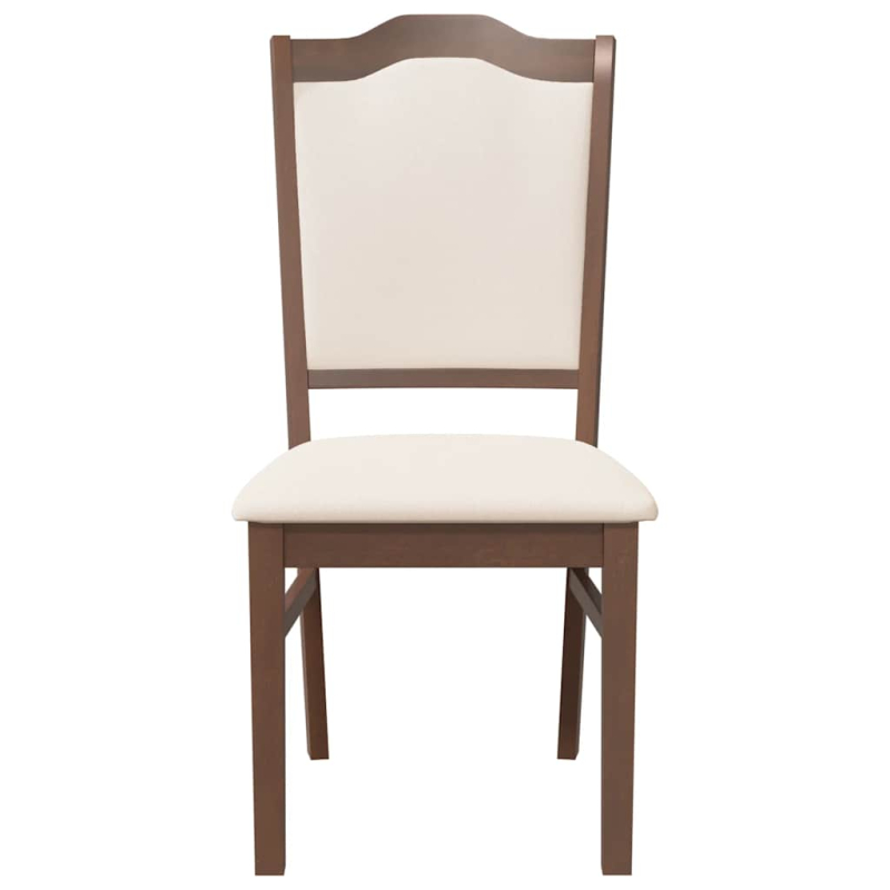 Esszimmerstühle mit Kissen 2 Stk. Braun Massivholz Gummibaum