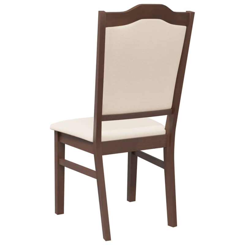 Esszimmerstühle mit Kissen 2 Stk. Braun Massivholz Gummibaum