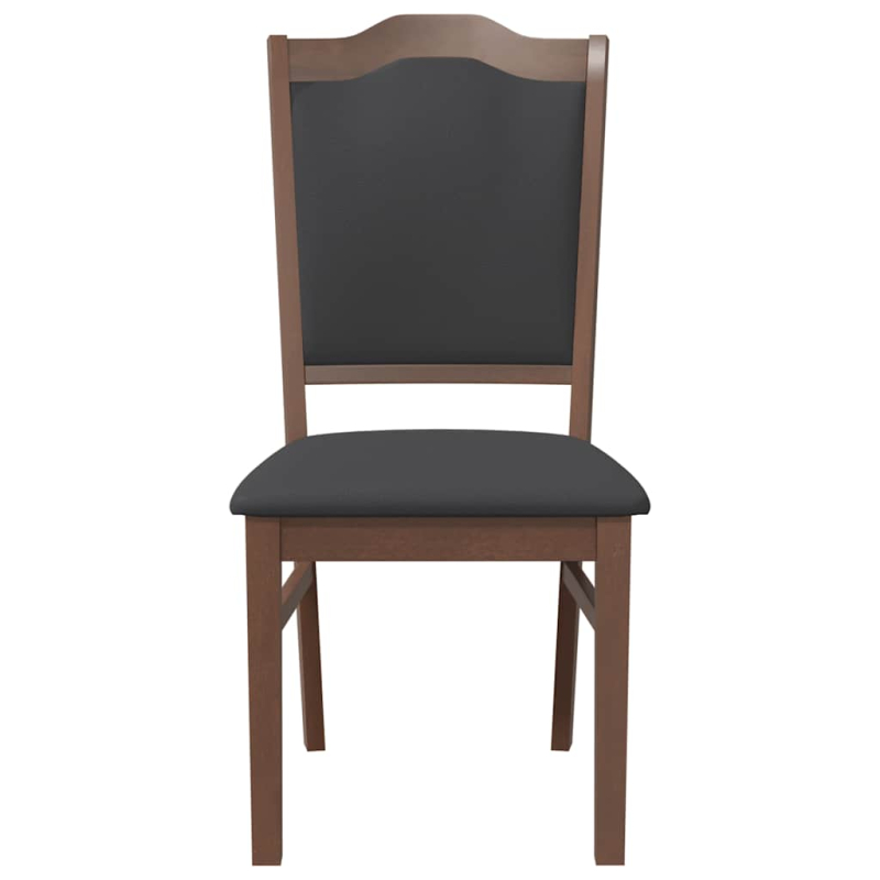 Esszimmerstühle mit Kissen 2 Stk. Braun Massivholz Gummibaum