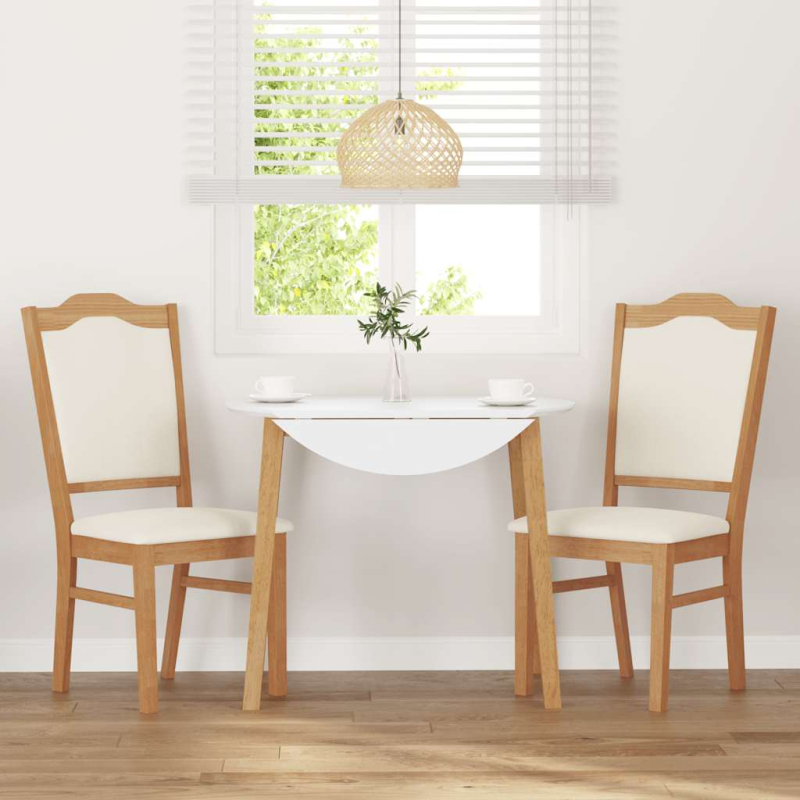 Esszimmerstühle mit Kissen 2 Stk. Massivholz Gummibaum