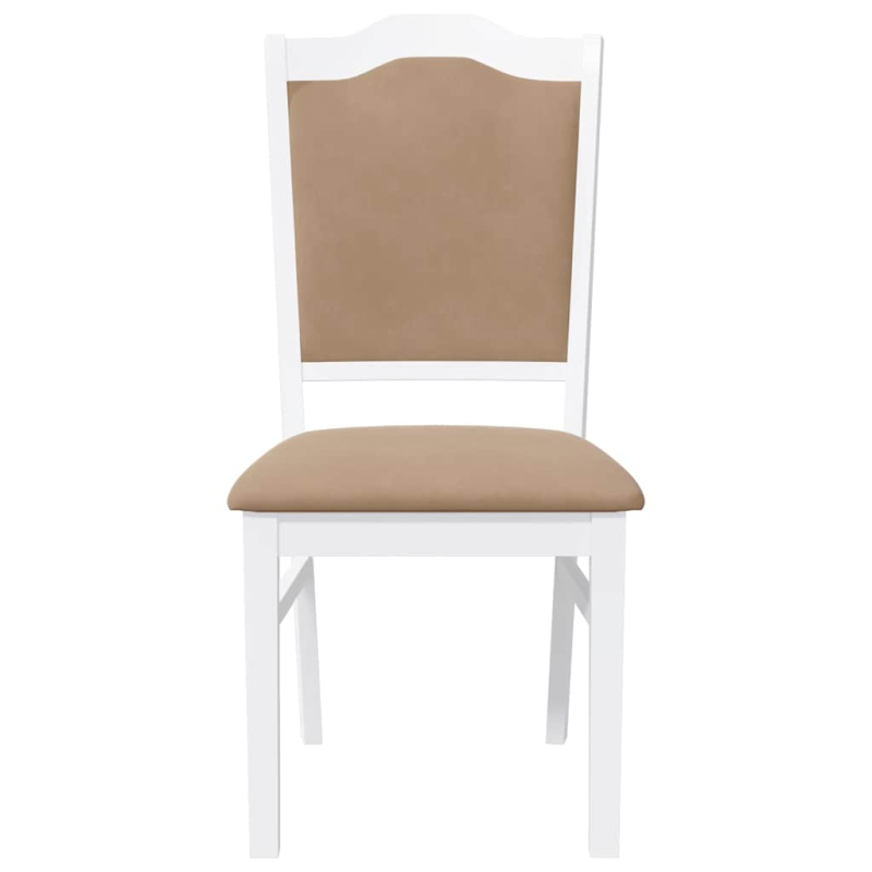 Esszimmerstühle mit Kissen 2 Stk. Weiß Massivholz Gummibaum