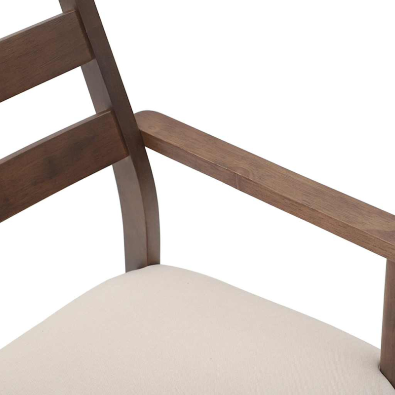 Esszimmerstühle mit Kissen 2 Stk. Braun Massivholz Gummibaum