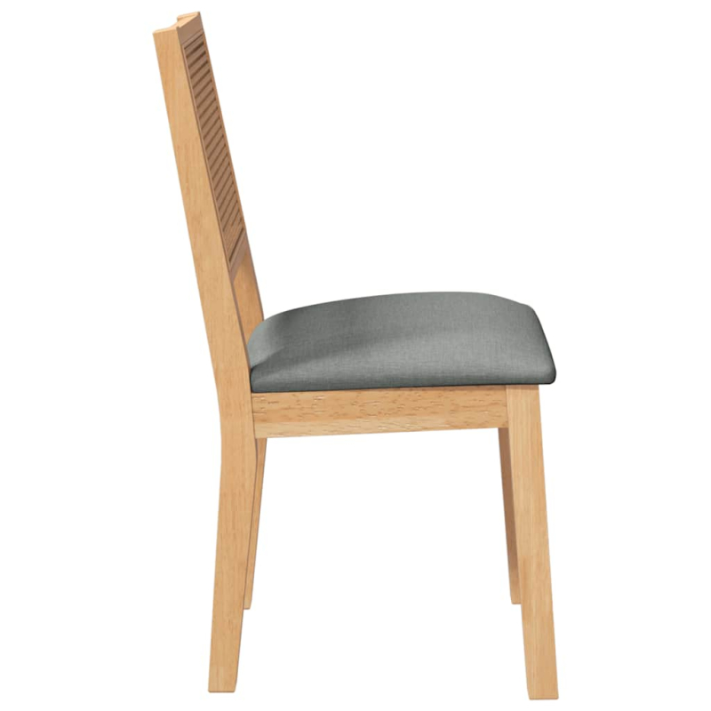 Esszimmerstühle mit Kissen 2 Stk. Massivholz Gummibaum