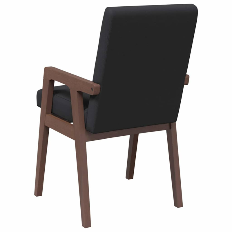 Esszimmerstühle mit Kissen 2 Stk. Braun Massivholz Gummibaum