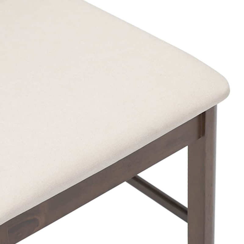 Esszimmerstühle mit Kissen 2 Stk. Braun Massivholz Gummibaum