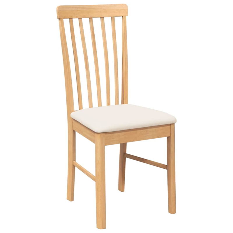 Esszimmerstühle mit Kissen 2 Stk. Massivholz Gummibaum