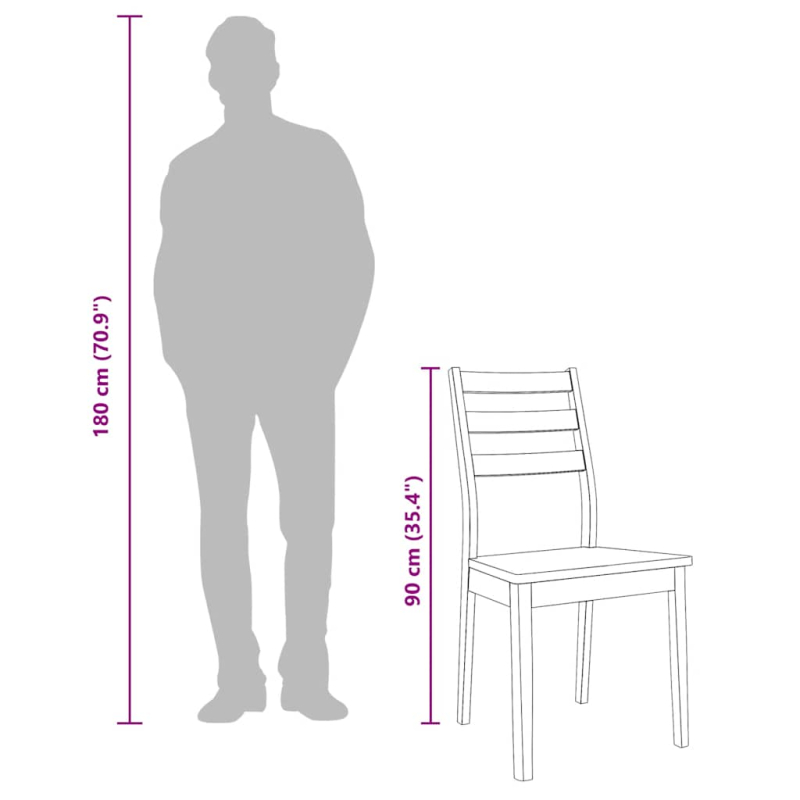 Esszimmerstühle 2 Stk. Weiß Massivholz Gummibaum