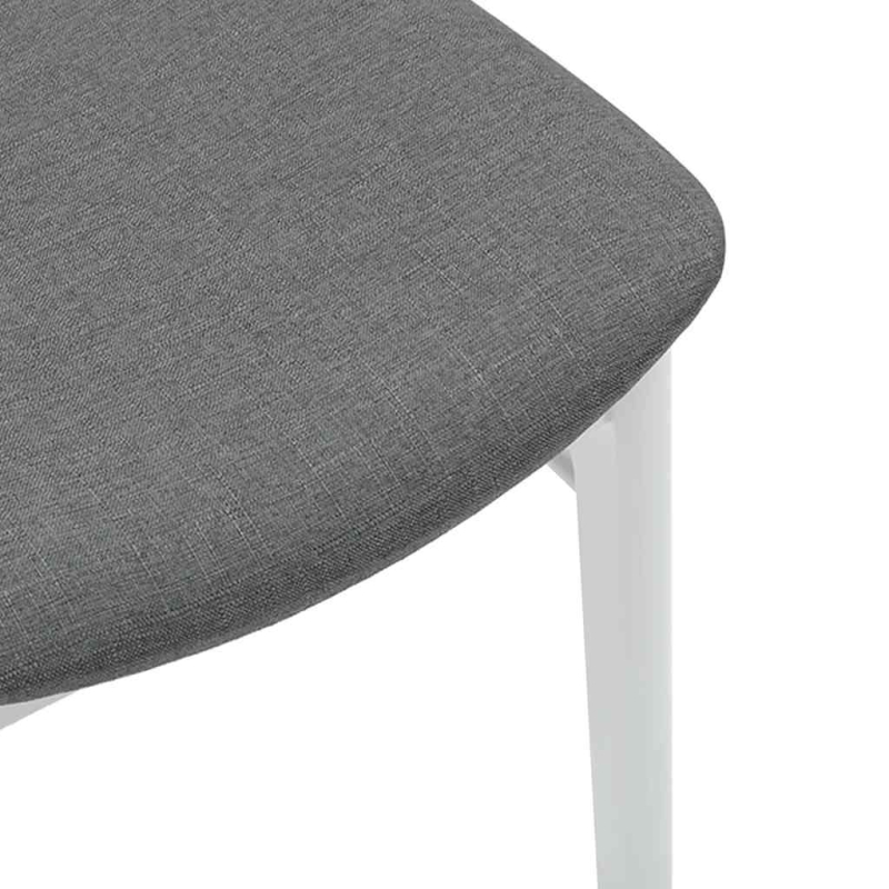 Esszimmerstühle mit Kissen 2 Stk. Weiß Massivholz Gummibaum