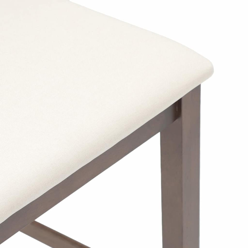 Barhocker mit Kissen 2 Stk. Braun Massivholz Gummibaum