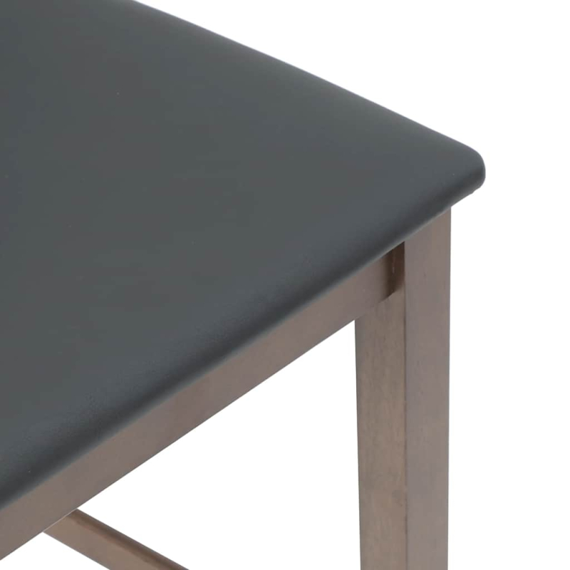 Barhocker mit Kissen 2 Stk. Braun Massivholz Gummibaum