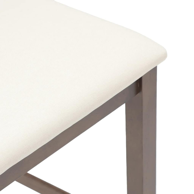 Barhocker mit Kissen 2 Stk. Braun Massivholz Gummibaum