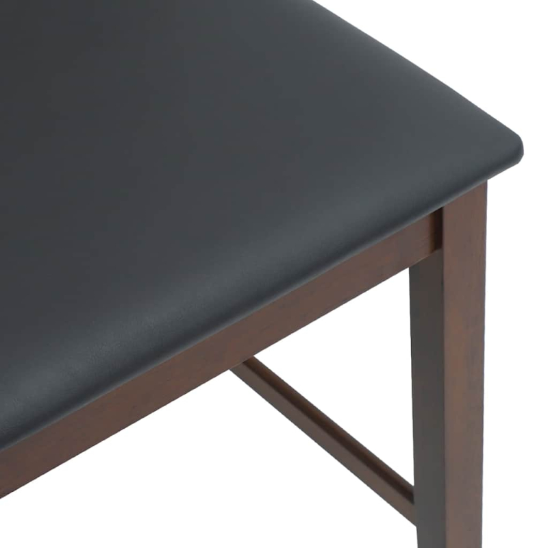 Barhocker mit Kissen 2 Stk. Braun Massivholz Gummibaum