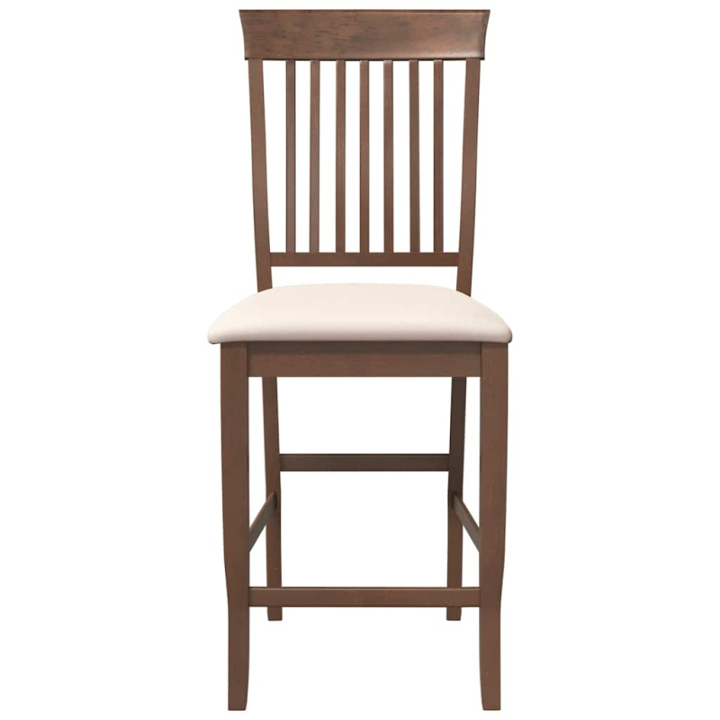 Barhocker mit Kissen 2 Stk. Braun Massivholz Gummibaum