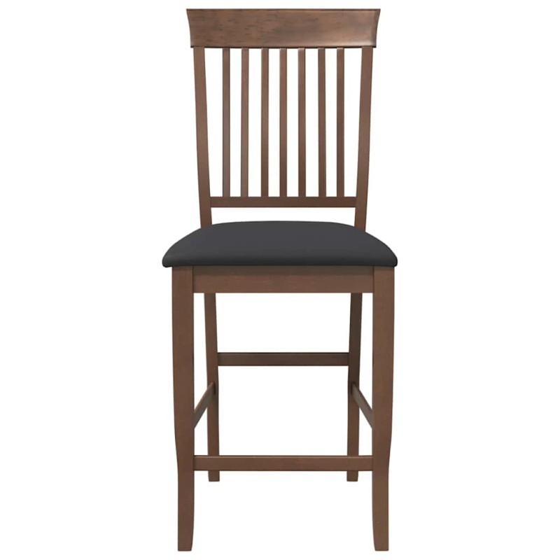 Barhocker mit Kissen 2 Stk. Braun Massivholz Gummibaum