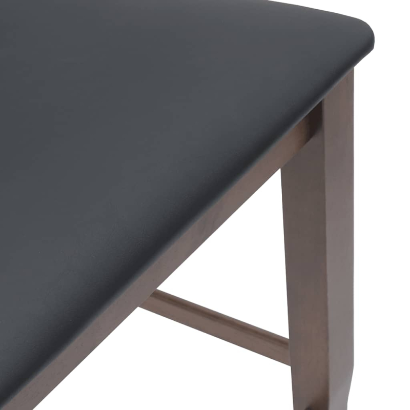 Barhocker mit Kissen 2 Stk. Braun Massivholz Gummibaum