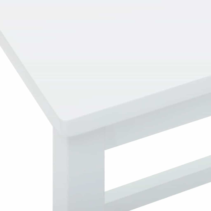 Barstühle 2 Stk. Weiß Massivholz Gummibaum