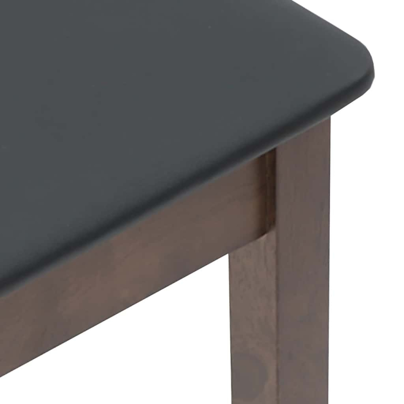 Barhocker mit Kissen 2 Stk. Braun Massivholz Gummibaum