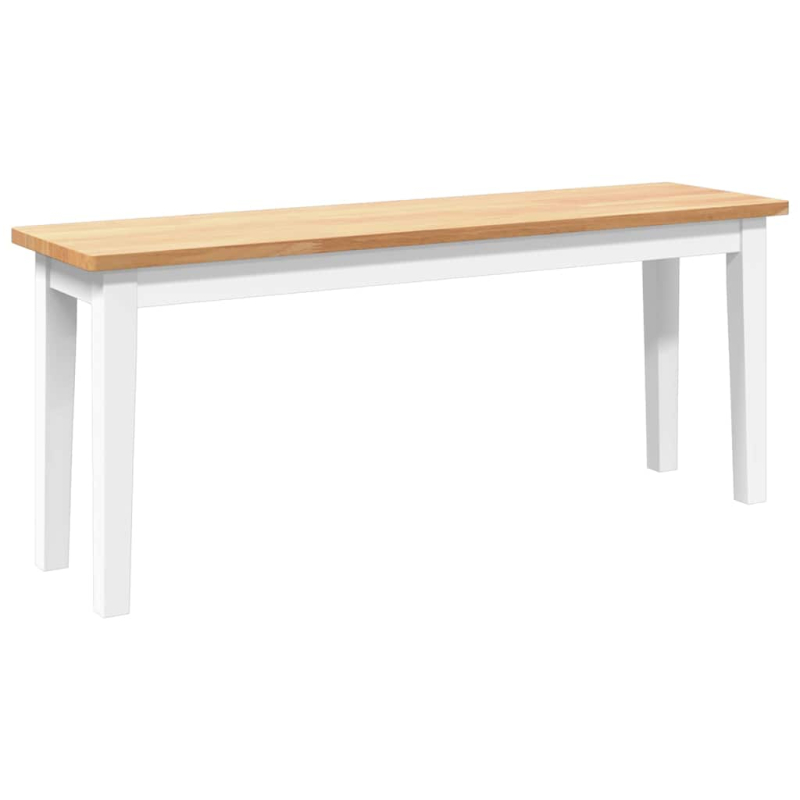 Bank 110 cm Massivholz Gummibaum