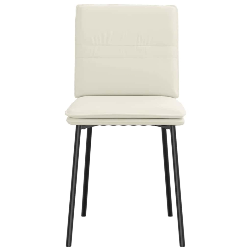 Esszimmerstühle 4 Stk. Creme Samt