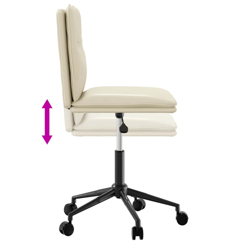 Esszimmerstühle 2 Stk. Creme Kunstleder