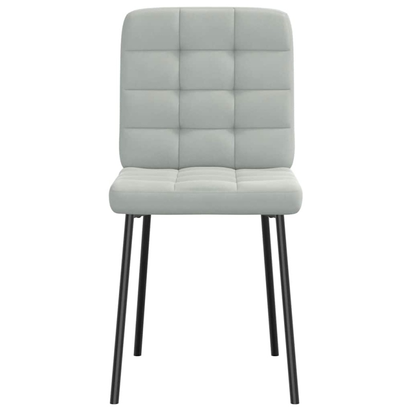 Esszimmerstühle 6 Stk. Hellgrau Samt