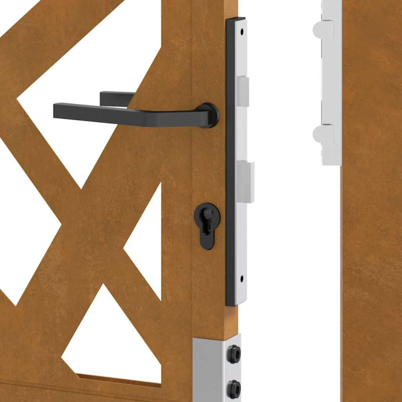 Gartentor 105x155 cm Wetterfester Stahl Lichtdesign